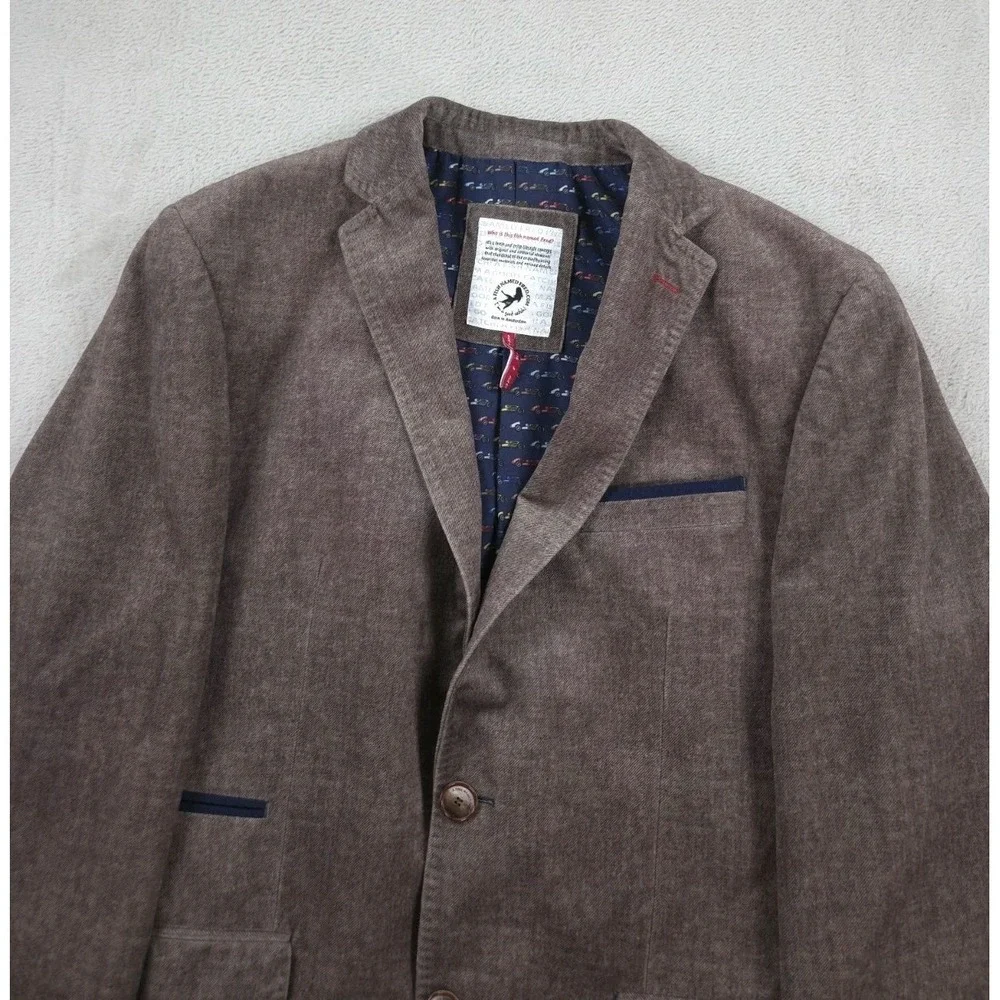 A Fish Named Fred Blazer Mens 38R Velour Sport Coat